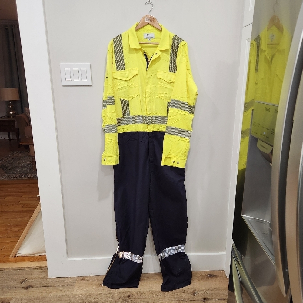 National Safety Apparel X-Large Hi-Vis Yellow And Black VIZABLE® FR Cotton/Nylon